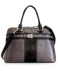 Take on the season's color block trend with this classic, lady-like silhouette from Giani Bernini. Gorgeous, glazed leather is accented with gleaming custom hardware and subtle detail stitching. Perfectly sized, it's an elegant way to carry all your day-to-day essentials with ease. Take on the season's color block trend with this classic, lady-like silhouette from Giani Bernini. Gorgeous, glazed leather is accented with gleaming custom hardware and subtle detail stitching. Perfectly sized, it's an elegant way to carry all your day-to-day essentials with ease.