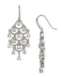 These lovely and ladylike Carolee chandelier earrings feature a small dangling teardrop stone for an added touch of drama. These lovely and ladylike Carolee chandelier earrings feature a small dangling teardrop stone for an added touch of drama.