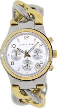 Michael Kors Twist Chain Chronograph White Dial Ladies Watch MK3199 Michael Kors Twist Chain Chronograph White Dial Ladies Watch MK3199