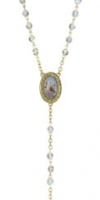 The Vatican Library Collection Gold-Tone Crystal Pope John Paul Ii Rosary The Vatican Library Collection Gold-Tone Crystal Pope John Paul Ii Rosary