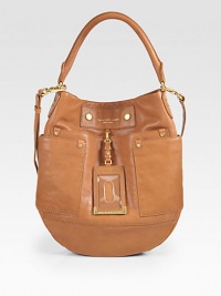 Buttery smooth leather in a convertible carryall, perfectly sized for all your essentials.Top handle, 6 dropAdjustable detachable shoulder strap, 16¾-19½ dropMagnetic top closureThree outside open pocketsOne ID holderOne inside zip pocketTwo inside open pocketsFully lined13½W X 14½H X 3DImportedPlease note: hardware color may vary. Buttery smooth leather in a convertible carryall, perfectly sized for all your essentials.Top handle, 6 dropAdjustable detachable shoulder strap, 16¾-19½ dropMagnetic top closureThree outside open pocketsOne ID holderOne inside zip pocketTwo inside open pocketsFully lined13½W X 14½H X 3DImportedPlease note: hardware color may vary.