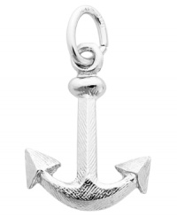 The perfect gift for the stylish sailor. Rembrandt's texture anchor charm is crafted from sterling silver and will make the perfect addition to his/her favorite charm bracelet or necklace. Approximate drop: 3/4 inch. The perfect gift for the stylish sailor. Rembrandt's texture anchor charm is crafted from sterling silver and will make the perfect addition to his/her favorite charm bracelet or necklace. Approximate drop: 3/4 inch.