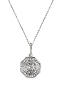 Effy Jewlery Diamond 14K White Gold Pendant, .49 TCW Effy Jewlery Diamond 14K White Gold Pendant, .49 TCW