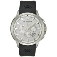 Emporio Armani Men's AR0634 Chronograph Black Rubber Watch Emporio Armani Men's AR0634 Chronograph Black Rubber Watch