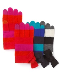 For long lunch hours and brisk walks to brunch, kate spade new york's merino wool tech gloves are stripe right. For long lunch hours and brisk walks to brunch, kate spade new york's merino wool tech gloves are stripe right.