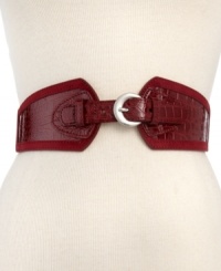 For an instant hourglass effect, slip on this stunning statement piece from Style&co. that features faux croc-embossed leather tabs and chic silver-tone buckle. For an instant hourglass effect, slip on this stunning statement piece from Style&co. that features faux croc-embossed leather tabs and chic silver-tone buckle.