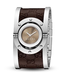 Glamorously versatile, the Twirl watch is characterized by its evocative look and innovative design: the case turns on itself, transforming the Twirl from timepiece to chic bracelet in a single motion. The variety in color and materials confirms the versatility and practical luxury of the Twirl watch. Glamorously versatile, the Twirl watch is characterized by its evocative look and innovative design: the case turns on itself, transforming the Twirl from timepiece to chic bracelet in a single motion. The variety in color and materials confirms the versatility and practical luxury of the Twirl watch.