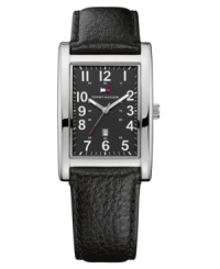 Lengthen your look with this north/south steel watch from Tommy Hilfiger. Lengthen your look with this north/south steel watch from Tommy Hilfiger.