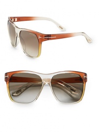 THE LOOKWayfarer shapeAcetate ombré injection framesLogo etched on lensMetal temple detail Logo accented end-pieces Gradient lenses UV protective Signature case includedORIGINMade in Italy THE LOOKWayfarer shapeAcetate ombré injection framesLogo etched on lensMetal temple detail Logo accented end-pieces Gradient lenses UV protective Signature case includedORIGINMade in Italy