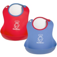 BABYBJORN Soft Bib 2 Pack - Red/Blue BABYBJORN Soft Bib 2 Pack - Red/Blue