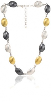GURHAN Jordan Dark Silver and Gold Alternation All Around Necklace GURHAN Jordan Dark Silver and Gold Alternation All Around Necklace