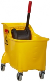 Rubbermaid Commercial FG738000 Tandem Bucket and Wringer Combo, 31 qt Capacity, 22.63 Length x 13.25 Width x 32.25 Height, Yellow Rubbermaid Commercial FG738000 Tandem Bucket and Wringer Combo, 31 qt Capacity, 22.63 Length x 13.25 Width x 32.25 Height, Yellow