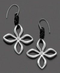 The perfect way to freshen up both evening wear or every day, these flower-shaped mixed metal earrings from Fossil add charm to any occasion. With a knotted black leather cord. Drop measures approximately 1-3/4 inches. The perfect way to freshen up both evening wear or every day, these flower-shaped mixed metal earrings from Fossil add charm to any occasion. With a knotted black leather cord. Drop measures approximately 1-3/4 inches.