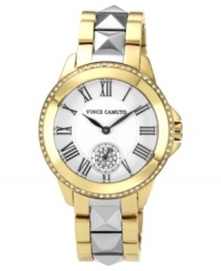 Get right to the point with this studded watch from the always-stylish Vince Camuto. Get right to the point with this studded watch from the always-stylish Vince Camuto.