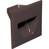 DataComm 45-0002-BR 2-Gang Recessed Low Voltage Cable Plate (Brown) DataComm 45-0002-BR 2-Gang Recessed Low Voltage Cable Plate (Brown)