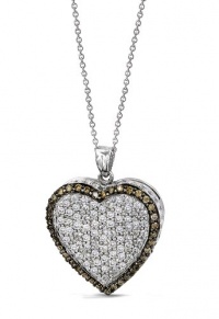 Effy Jewlery 14K Gold Cognac & White Diamond Heart Pendant, 1.06 TCW Effy Jewlery 14K Gold Cognac & White Diamond Heart Pendant, 1.06 TCW