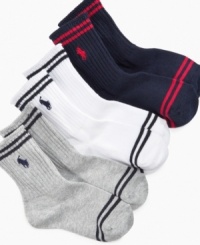 Dress him in the best from head to toe. Fill his drawer of basics with this three-pack of socks from Ralph Lauren. Dress him in the best from head to toe. Fill his drawer of basics with this three-pack of socks from Ralph Lauren.