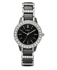 Caution: black ice ahead. Fossil combines slick black ceramic and gleaming crystals for an icy cool Jesse collection watch. Caution: black ice ahead. Fossil combines slick black ceramic and gleaming crystals for an icy cool Jesse collection watch.