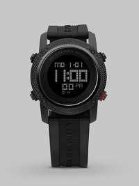 A sporty timepiece with digital precision and an easy rubber strap. Water-resistant to 10 ATM/100m Solid stainless steel case Rubber logo band Day/date display Round case, 44mm, 1.73 Band width, 24mm, 0.94 Made in Switzerland A sporty timepiece with digital precision and an easy rubber strap. Water-resistant to 10 ATM/100m Solid stainless steel case Rubber logo band Day/date display Round case, 44mm, 1.73 Band width, 24mm, 0.94 Made in Switzerland