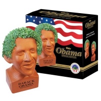 Chia Obama Handmade Decorative Planter, Happy Pose Chia Obama Handmade Decorative Planter, Happy Pose