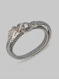EXCLUSIVELY AT SAKS. From the Naga Lava Collection. Signature dragon head with white sapphire pavé ring. Can be worn as a bracelet or a necklace.White sapphire Sterling silver Length, about 15 Single width, about ¼ Hinge clasp closure Made in Bali EXCLUSIVELY AT SAKS. From the Naga Lava Collection. Signature dragon head with white sapphire pavé ring. Can be worn as a bracelet or a necklace.White sapphire Sterling silver Length, about 15 Single width, about ¼ Hinge clasp closure Made in Bali