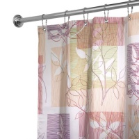 InterDesign Vivo Fabric Shower Curtain, Purple/Tan InterDesign Vivo Fabric Shower Curtain, Purple/Tan
