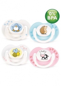 Philips AVENT BPA Free Fashion Infant Pacifier, 0-6 Months, 2-Pack, Style and Colors May Vary