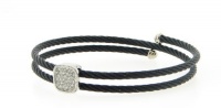 Designer Inspired Stainless Steel Wrap Bracelet-Black Designer Inspired Stainless Steel Wrap Bracelet-Black