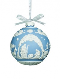 Wedgwood by Waterford Traditional Nativity Scene Ornament, Blue/White Wedgwood by Waterford Traditional Nativity Scene Ornament, Blue/White