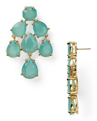 Cascading and colorful stones makes quite the statement on these chandelier earrings from kate spade new york. They're a sweet way to put on this season's must have shades. Cascading and colorful stones makes quite the statement on these chandelier earrings from kate spade new york. They're a sweet way to put on this season's must have shades.