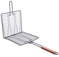 Charcoal Companion Non-Stick Triple Fish Grilling Basket with Rosewood Handle Charcoal Companion Non-Stick Triple Fish Grilling Basket with Rosewood Handle