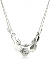 Kenneth Cole New York Modern Ombre Shiny Silver Circle 2 Row Necklace Kenneth Cole New York Modern Ombre Shiny Silver Circle 2 Row Necklace