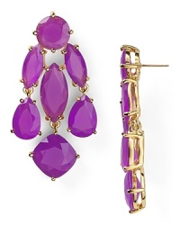 Introduce kate spade new york's playful aesthetic to your look with this pair of chandelier earrings. Cast in plated metal and accented by a colorful cascade, they've got style in spades. Introduce kate spade new york's playful aesthetic to your look with this pair of chandelier earrings. Cast in plated metal and accented by a colorful cascade, they've got style in spades.