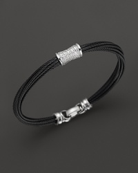 Charriol Black PVD Celtic Noir Bangle with Diamonds, 0.12 ct. t.w. Charriol Black PVD Celtic Noir Bangle with Diamonds, 0.12 ct. t.w.