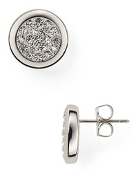 Luminous rhodium plated metal surrounds delicate crystal stations on this pair of Nadri post earrings, effortless as a daytime statement. Luminous rhodium plated metal surrounds delicate crystal stations on this pair of Nadri post earrings, effortless as a daytime statement.