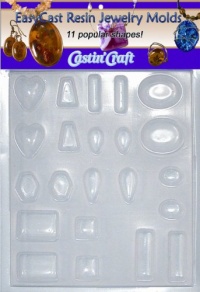 Environmental Technology Castin' Craft EasyCast Resin Jewelry Mold, 11 Popular Jewelry Shapes On One Tray Environmental Technology Castin' Craft EasyCast Resin Jewelry Mold, 11 Popular Jewelry Shapes On One Tray