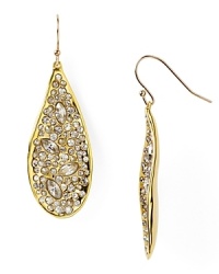 Undulating drops of gleaming hold glitter with Swarovski crystal dewdrops. By Alexis Bittar. Undulating drops of gleaming hold glitter with Swarovski crystal dewdrops. By Alexis Bittar.