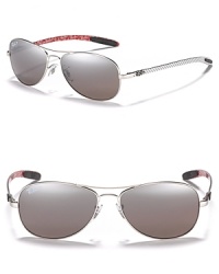 Ray-Ban adds a stylish element to the iconic aviator with textural printed arms. Ray-Ban adds a stylish element to the iconic aviator with textural printed arms.