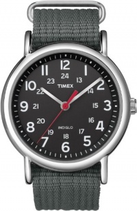 Timex T2N650KW Weekender Gray Slip Through Strap Watch Timex T2N650KW Weekender Gray Slip Through Strap Watch