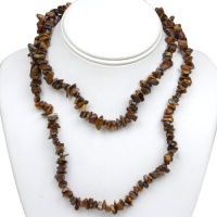 278.00 Carat Natural Tiger Eye Chip Necklace 36 Inch 278.00 Carat Natural Tiger Eye Chip Necklace 36 Inch