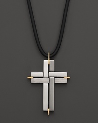 Bright 18K gold enhances the gleam of sterling silver. By Dolan & Bullock. From the Stainless Steel and 18k Collection. Bright 18K gold enhances the gleam of sterling silver. By Dolan & Bullock. From the Stainless Steel and 18k Collection.