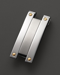 Bright 18K. gold enhances the gleam of sterling silver. By Dolan & Bullock. Bright 18K. gold enhances the gleam of sterling silver. By Dolan & Bullock.