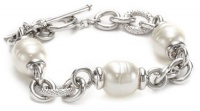 Majorica 12mm Multi-Baroque Pearls on Metal Chain Bracelet Majorica 12mm Multi-Baroque Pearls on Metal Chain Bracelet
