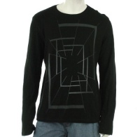 Alfani Waffle Crew Neck Shirt Black XL Alfani Waffle Crew Neck Shirt Black XL