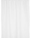 Carnation Home Fashions Fabric Extra Long Shower Curtain Liner, White