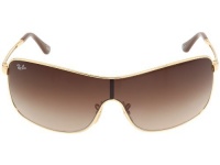 New Ray Ban RB3466 001/13 Shield Gold/Crystal Brown Gradient Lens 35mm Sunglasses New Ray Ban RB3466 001/13 Shield Gold/Crystal Brown Gradient Lens 35mm Sunglasses