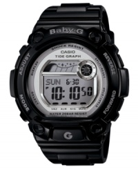 Hit the coast in style with this precise Tide Graph watch from Baby-G. Hit the coast in style with this precise Tide Graph watch from Baby-G.