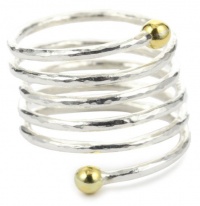 GURHAN Spring Silver With High Karat Gold Ball Accents Ring, Size 7 GURHAN Spring Silver With High Karat Gold Ball Accents Ring, Size 7