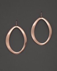These modern earrings from Ippolita are luxe in polished rosegold, shaped to exude a freeform look. These modern earrings from Ippolita are luxe in polished rosegold, shaped to exude a freeform look.