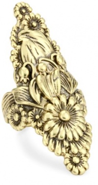 Lucky Brand Bohemian Gold-Tone Large Floral Ring, Size 7 Lucky Brand Bohemian Gold-Tone Large Floral Ring, Size 7